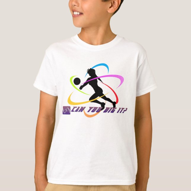 Können Sie es graben Dame Volleyball Graphic Shirt (Vorderseite)