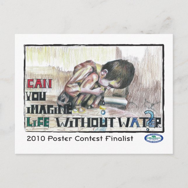 Können Sie sich ein Leben ohne Wasser vorstellen? Postkarte (Vorderseite)
