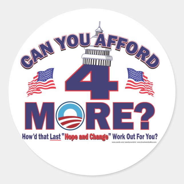 Können Sie sich vier weitere leisten? Runder Aufkleber (Vorderseite)