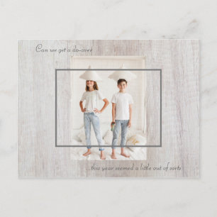 Können wir ein Do-Over Weihnachts-Chic-Holz-Foto b Postkarte