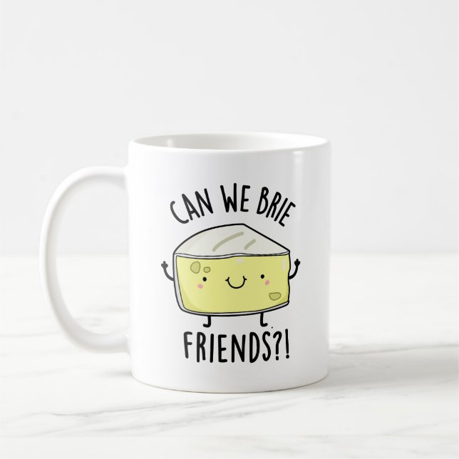 Können wir Freunde freunen Funny Cheese Pub Kaffeetasse (Links)