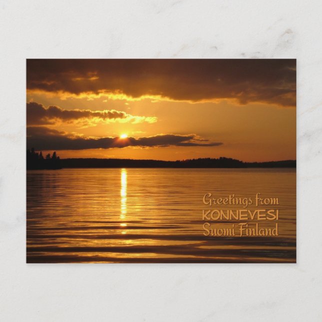Konnevesi Sunset Postkarte (Vorderseite)