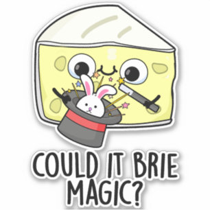 Könnte es Brie-Magie sein Lustiger Käse-Wortspiel Aufkleber