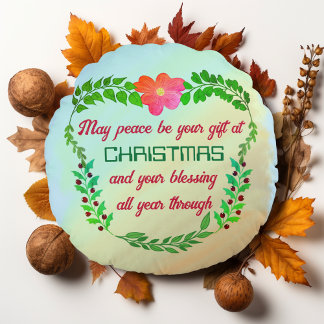 KÖNNTE FRIEDEN SEIN, DASS IHR GESCHENK BEI CHRISTM RUNDES KISSEN
