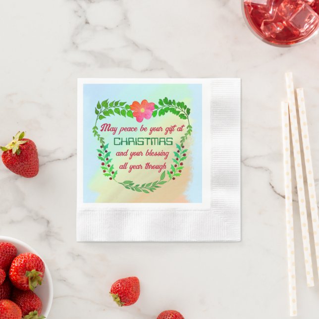 KÖNNTE FRIEDEN SEIN, DASS IHR GESCHENK BEI CHRISTM SERVIETTE (Beispiel)