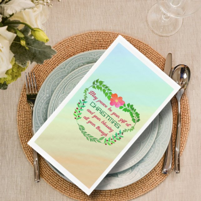 KÖNNTE FRIEDEN SEIN, DASS IHR GESCHENK BEI CHRISTM SERVIETTE (Von Creator hochgeladen)