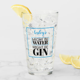 Könnte Wasser sein. Vielleicht gin. Blau. Personal Glas