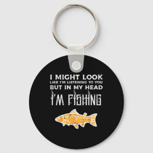 Könnte wie Zuhören beim Angeln Lustiger Angler Män Schlüsselanhänger
