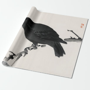 Kōno Bairei Crow Geschenkpapier