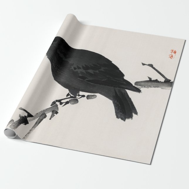 Kōno Bairei Crow Geschenkpapier (Ungerollt)