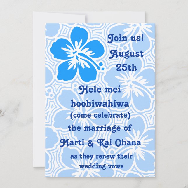 Kono Hibiskus Tropical Einladungen (Vorderseite)