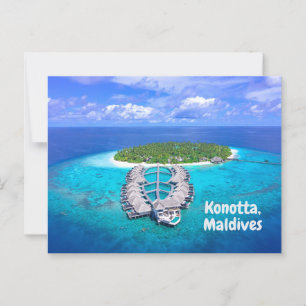 Konotta, Malediven Schönes Resort auf der Insel  Postkarte