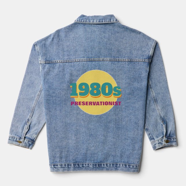 Konservationist der 1980er Jahre (kein Heiliger) Jeansjacke (Rückseite)