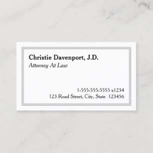 Konservativ, dapper Attorney Business Card Visitenkarte