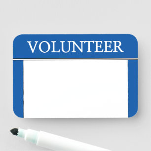 Konservativ, Dapper "VOLUNTEER" Name Tag Namensschild