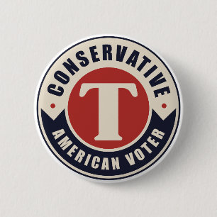 Konservative Amerikaner Button