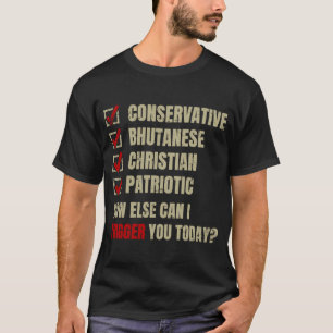 Konservative Bhutanese Christlich Patriotic T-Shirt
