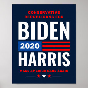 Konservative für die Kampagne Biden Harris 2020 Poster