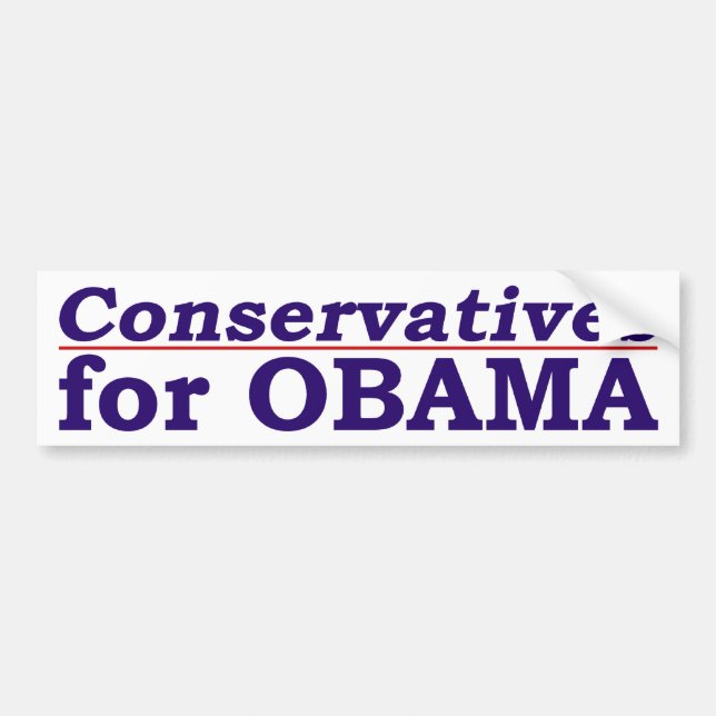 Konservative für Obama-Autoaufkleber Autoaufkleber (Vorne)