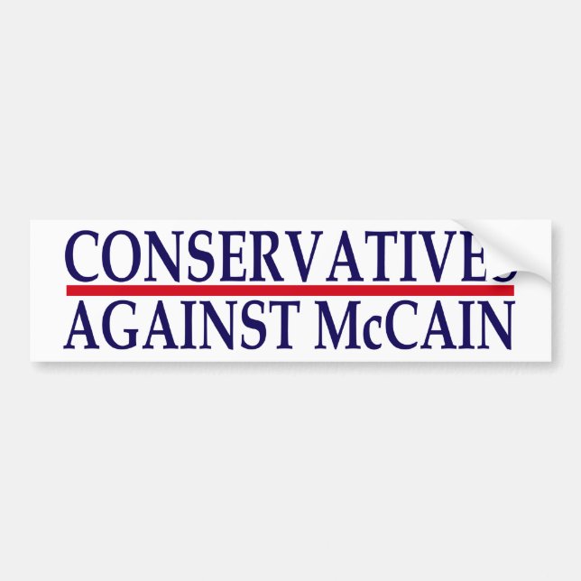 Konservative gegen McCain Autoaufkleber (Vorne)