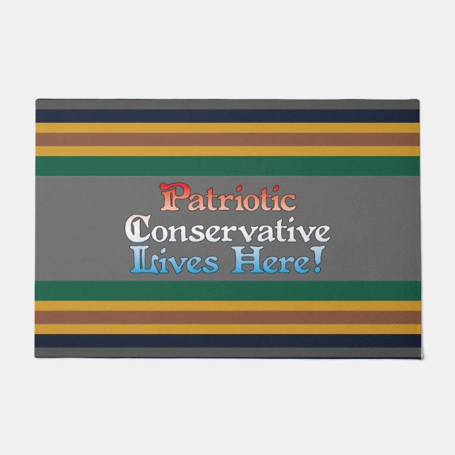 Konservative leben hier Door Mat Fußmatte (Vorderseite)
