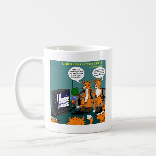 Konservative News Funny Cartoon Kaffeetasse (Links)