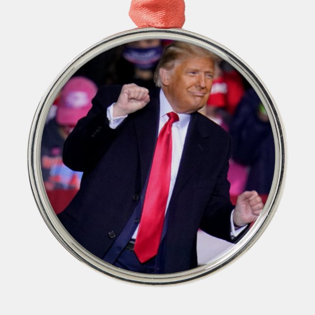 Konservative Republikaner MAGA Donald Trump tanzt Ornament Aus Metall (Vorne)