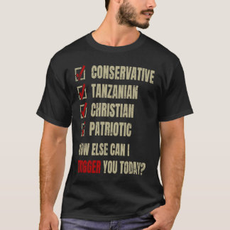 Konservative Tansanianer Christlich Patriotisch T-Shirt