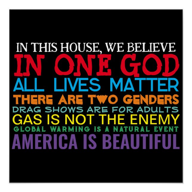 KONSERVATIVE WERTE - GLOSSY POSTER (Vorderseite)