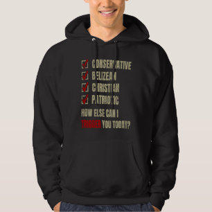 Konservativer belizischer christlicher Patriotismu Hoodie
