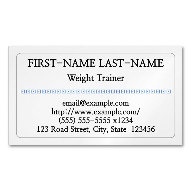 Konservativer Gewichts-Trainer-magnetische Magnetische Visitenkarte (Vorderseite)