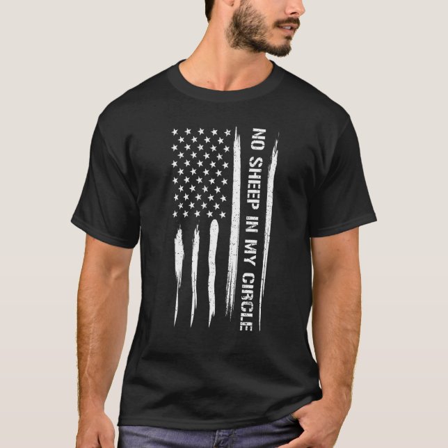 Konservativer Keine Schafe In Meinem Kreis - Ameri T-Shirt (Vorderseite)