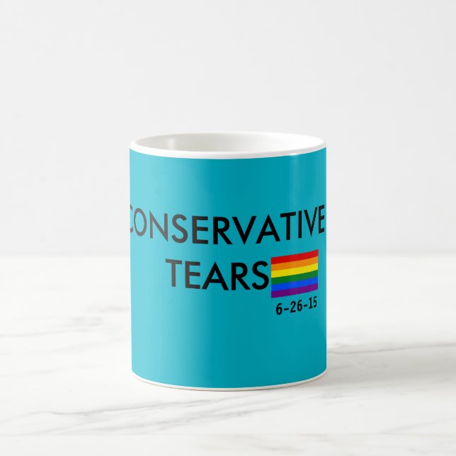 Konservativer zerreißt #lovewins tasse (Mittel)
