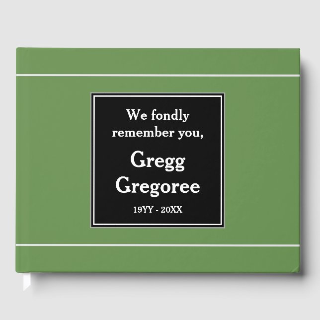 Konservatives, einfaches Gästebuch (Vorderseite)