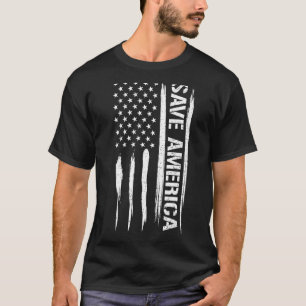 Konservatives Rettet Amerika - Amerikanische Flagg T-Shirt