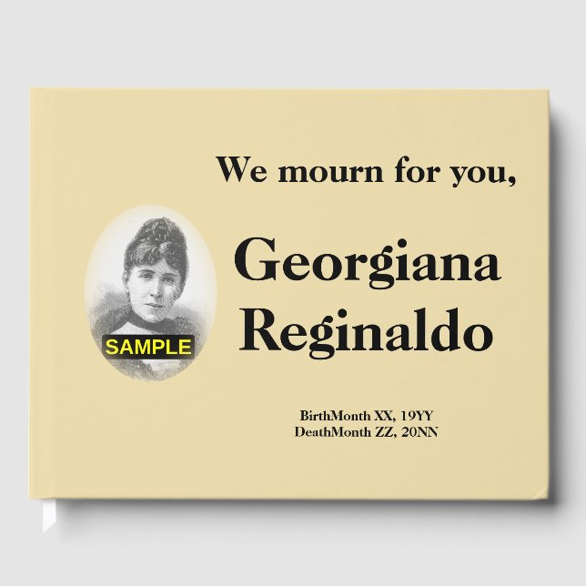 Konservatives und elegantes Bestattungsheft Gästebuch (Vorderseite)