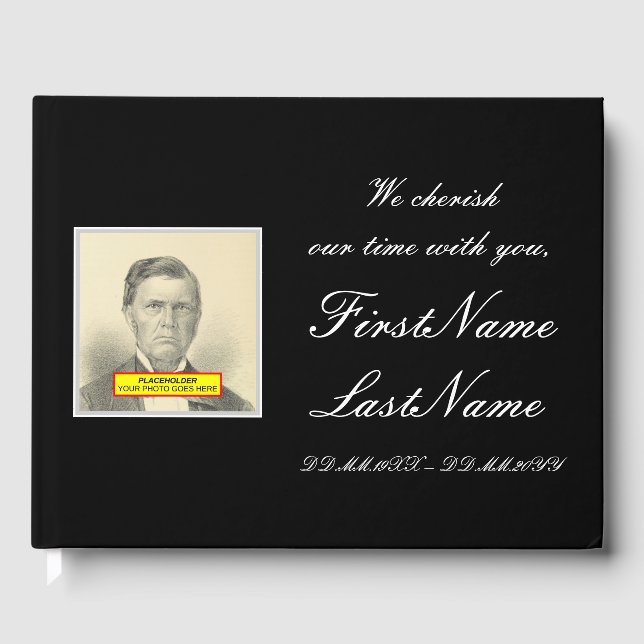 Konservatives und individuelles Beileid Gästebuch (Vorderseite)