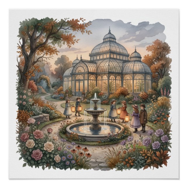 Konservatoriumsgarten Herbst Poster (Vorderseite)