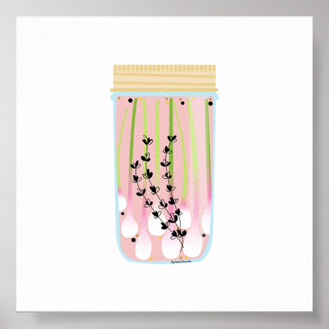 Konserven - Frühlingszwiebeln Poster (Vorne)