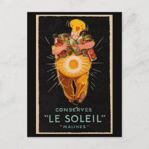 "Konserven: Le Soleil" Vintage-Werbung Postkarte
