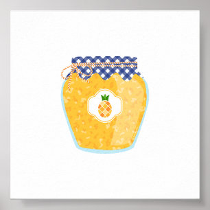 Konserven von Lebensmitteln - Ananas Poster