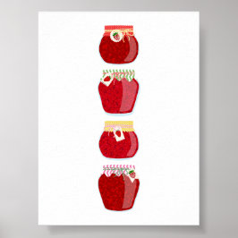 Konserven von Lebensmitteln - Gemischte Konfitüren Poster