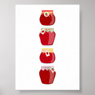 Konserven von Lebensmitteln - Gemischte Konfitüren Poster