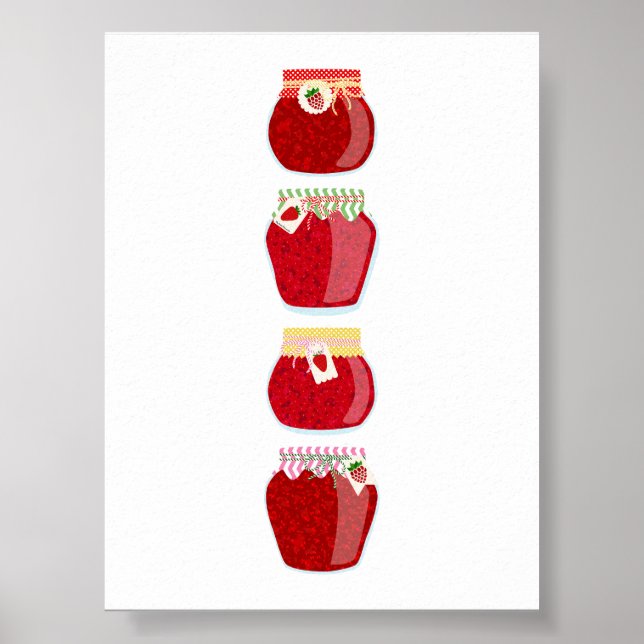 Konserven von Lebensmitteln - Gemischte Konfitüren Poster (Vorne)