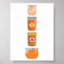 Konserven von Lebensmitteln - Gemischte Konfitüren Poster