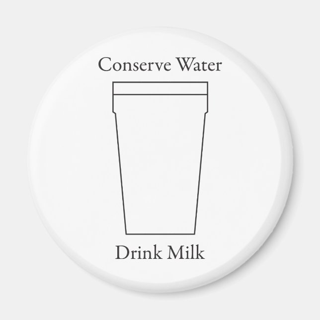 Konservieren Sie Trinkmilch Magnet (Vorne)