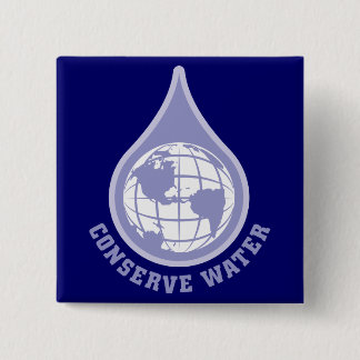 Konservieren Sie Wasser Button