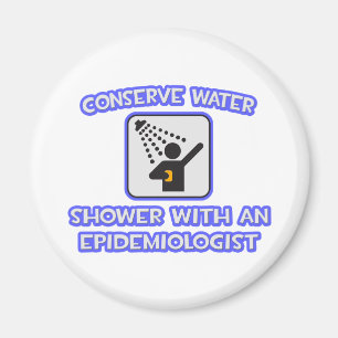 Konservieren Sie Wasser .. Dusche mit Epidemiologe Magnet
