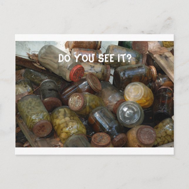Konservierte Augapfel Sehen Sie es? Postkarte (Vorderseite)