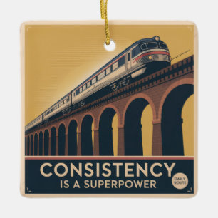 Konsistenz ist eine Supermacht Keramikornament